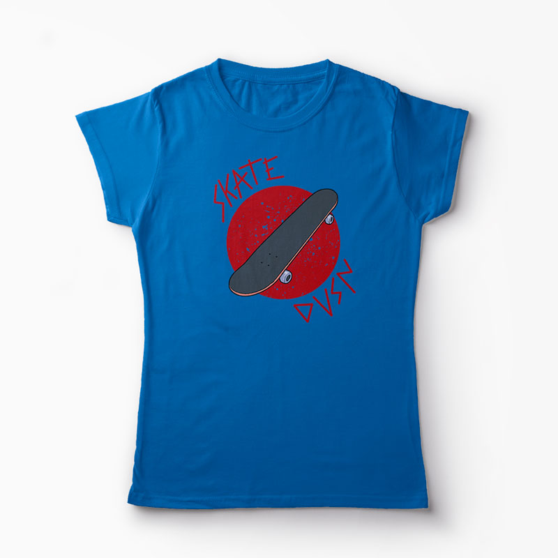 Tricou Skateboard Division - Femei-Albastru Regal